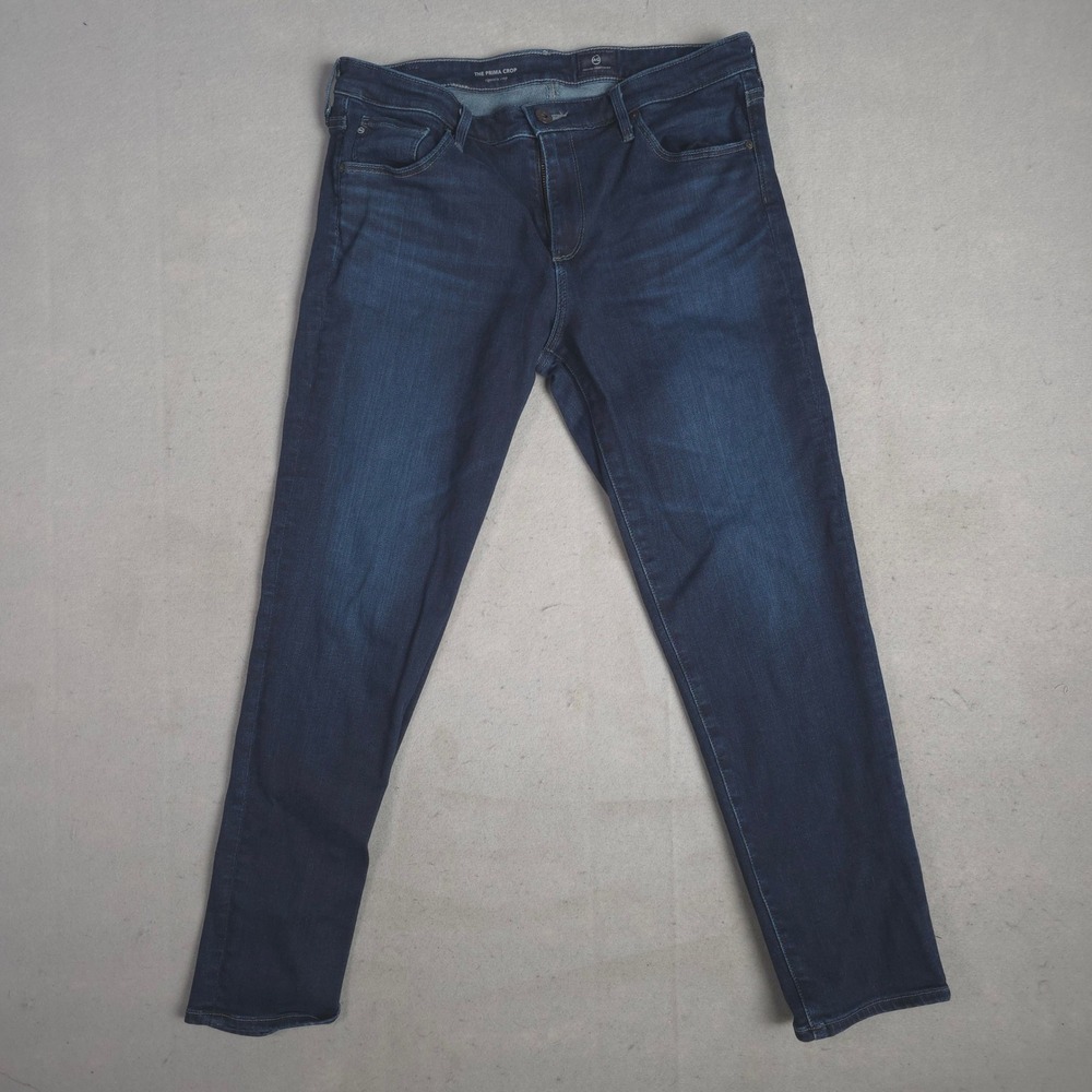 AG Adriano Goldschmied Prima Crop Jeans Dark Wash Cigarette Crop Size‎ 31